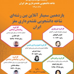 یازدهمین سمینار آنلاین بین رشته ای شاخه دانشجویی نقشه برداری مغز ایران